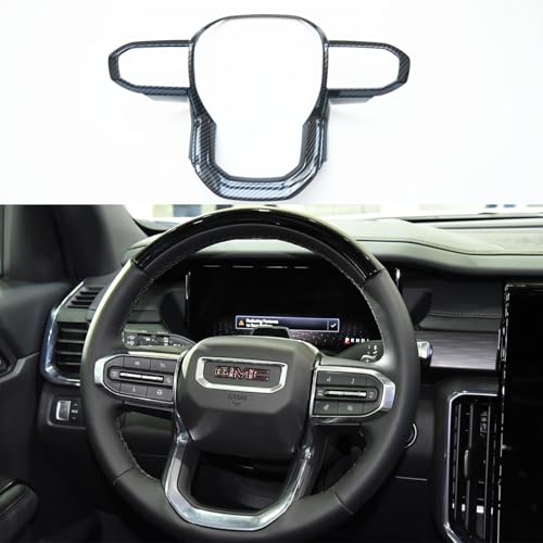 ZiWen Interior Trims Steering Wheel Cover Accessories for GMC Canyon Acadia Sierra EV Chevy Colorado 2024 2025 Carbon Fiber Print